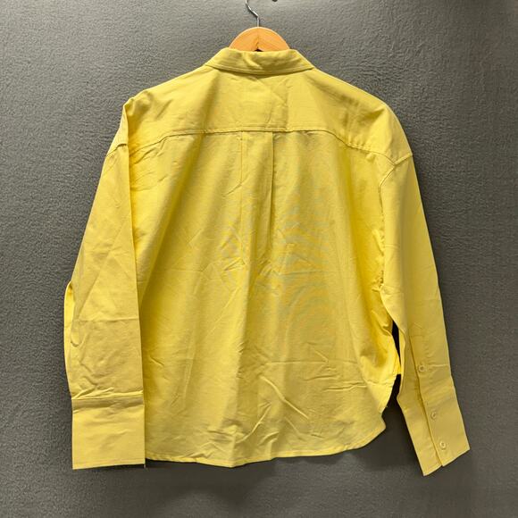 Disney Winnie the Pooh Shirt Womens Small Yellow Embroidered Button Up NEW - Picture 3 of 11